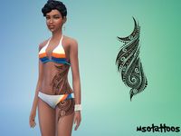 For women only, it matches all skintones! Found in TSR Category 'Sims 4 Female Tattoos'