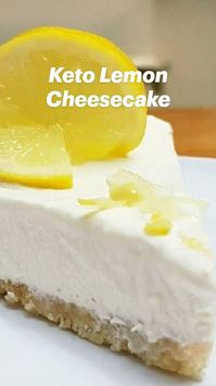 Ingredients:  Cheesecake Base  • 200 g Almond Flour  • 75 g Butter  • 1/4 Cup Erythritol  • Pinch Salt  Cheesecake Filling  • 600 g Cream Cheese  • 1 Cup Whipping Cream  • 1/4 Cup Erythritol  • 4 Tablespoons Fresh Lemon Juice  • 1 Teaspoon Vanilla Essence  Directions:  1.	Preheat oven to 180°C and line a 9 imch spring form baking tin with baking paper.  2.	Mix the almond flour, salt and erythritol with melted butter.  3.	Press mixture into a 9 inch spring form baking tin and bake for 10 minutes.  4.	Whisk the cream, cream cheese, eryhritol, vanilla essence and lemon juice until mixture becomes very thick.  5.	Pour mixture onto cooled base and place in the freezer for 3 hours.  6.	Garnish with grated lemon peel and/or a slice of lemon.  7.	Store in refrigerator.