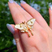 Lunar Moth Ring - Etsy