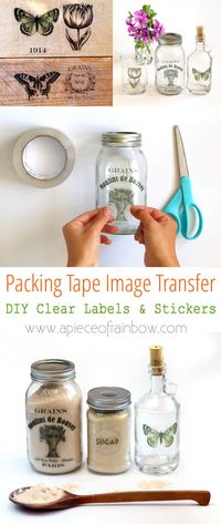 Packing Tape Image Transfer & DIY Clear Labels - A Piece Of Rainbow