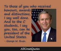 Click here for George W. Bush quote C students