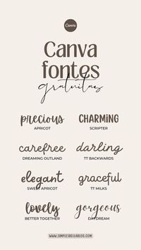 36 melhores fontes grátis no Canva para usar em 2021 #logodesignmockup #logohistory #logoart #designlover