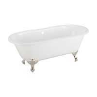 66" Sanford Cast Iron Clawfoot Tub - 7" Tap Holes - Imperial Feet,