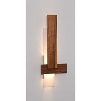 Cerno Sedo 36" High Oiled Walnut LED Wall Sconce - #1K598 | Lamps Plus