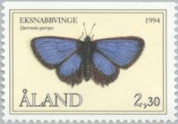 Stamp: Purple Hairtreak (Quercusia quercus) (Åland Islands) (Butterflies) Mi:AX 83,Sn:AX 79,Yt:AX 83,Sg:AX 82,AFA:AX 83,LaP:AX 83