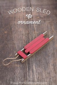 Wooden Sled Ornament | Fireflies and Mud Pies