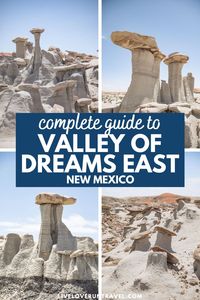 Get a complete guide to Valley of Dreams East New Mexico.  This New Mexico badlands hike is one of the best things to do in Farmington New Mexico and one of the best hikes in New Mexico.  Located near the Ah-Shi-Sle-Pah Wilderness and Bisti Badlands, this easy New Mexico hiking trail deserves a spot on your New Mexico bucket list. | valley of dreams new Mexico | bisti badlands new Mexico | ah shi sle pah wilderness | new Mexico off the beaten path | bisti/de-na-zin wilderness in new mexico