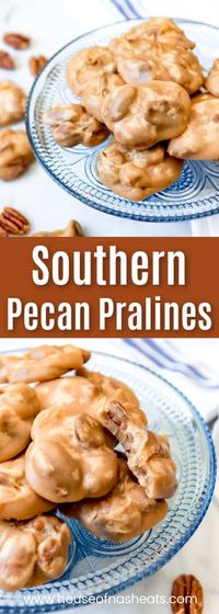 There is nothing like old-fashioned Southern Pecan Pralines!  This melt-in-your-mouth treat is a cross between a cookie and a candy and it's loaded with crunchy pecans, butter, and fabulous brown sugar flavor.  #pecans #pralines #candy #oldfashioned #homemade #fromscratch #brownsugar #classic #easy #traditional