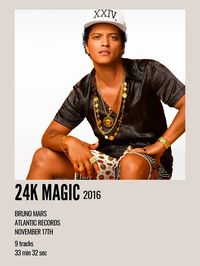 minimal aesthetic polaroid album poster for 24k magic by bruno mars