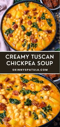 Creamy Tuscan Chickpea Soup – Skinny Spatula