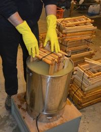 hive frame sterilisation with boiling cleaning soda solution