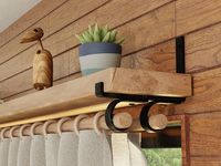 SIZING - Each bracket will be made to fit your specific shelf. Bracket fits a 1-1/4" rod.  The part of the bracket that gets fastened to the wall is 6". The depth of your shelf is measured from the wall to the very end of the bracket. Our Metal Shelf Brackets are designed to help You create that Homey, Rustic space you have always wanted. We use locally sourced, 1" x 1/4" heavy duty steel made to Last a Lifetime. Each bracket is Custom made to meet Your specific requirements and Your Satisfactio