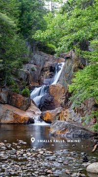 One of the best waterfall swimming holes in Maine! (It's on our list of best places in inland Maine - they might make you forget about the coast.)