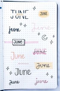 If you're looking a way to start of your bullet journal spreads and pages for June, check out these collection of June-themed headers and titles for inspiration!