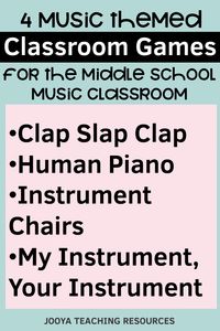 Playing classroom games is not just about having fun, it can serve as a tool to create a positive learning climate too. In this blog post you will discover 4 music themed classroom games, plus how to access your free copy of the 31 Fun Classroom Games download that includes instructions and details for each game. These are perfect for the middle school and general music classroom. Click the pin to find out more