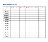 FREE 8+ Sample Timetables in PDF | Excel