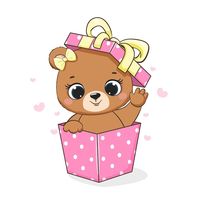 Vector happy birthday card cute baby bea... | Premium Vector #Freepik #vector #teddy #bear #cute-bear #funny-cartoon