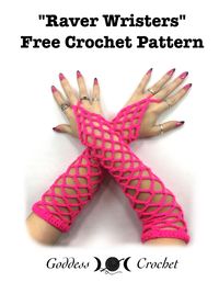 Raver Wristers – Free Crochet Pattern – Goddess Crochet