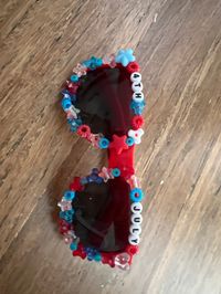 Cool sunglasses red white and blue perfect to celebrate Fourth of July!