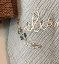 Personalized Hand Embroidered Baby Swaddle Blanket With Name - Etsy