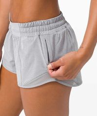 Lululemon Hotty Hot Short II *2.5" - Hype Stripe Raceway Grey White / Raceway Grey - lulu fanatics