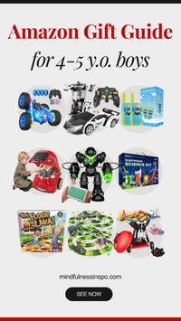 Discover fun gifts for 4-5 year old boys that spark imagination and joy, from robots to ride-on cars. Perfect picks to make him jump for joy! Whether you're looking for Christmas gifts for grandkids, little brother, nephew, your son or  friend's kid, you'll find a ton of exciting and fun Xmas gift ideas for boys age 4-5 for any budget.