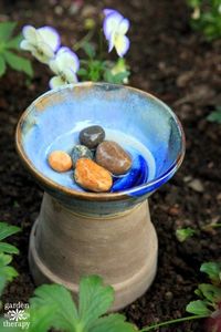 A bee bath is easy to make and care for in your home garden, and it’s a nice touch to set out for your pollinating guests. After all, without those busy workers in the garden, you wouldn’t have as many beautiful blooms or fresh vegetables and fruit to harvest.