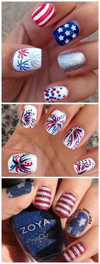 15 Patriotic 4th of July nail designs - LOVE THESE! -Follow Driskotech on Pinterest