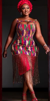 Beautiful Short Kente Dress Style #Kente #Kente styles #afriqfashion