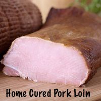 This homemade bacon recipe is made with a whole pork loin and is similar to Canadian bacon, but with added smoke flavor.