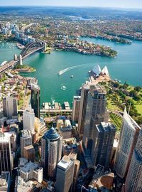 Aerial view of Sydney Harbour, Australia - been there! It's beautiful.