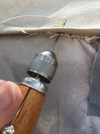 A how to guide on repairing torn canvas on your pop up camper.