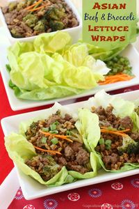 Asian Beef and Broccoli Lettuce Wraps are a quick, easy, healthy weeknight meal or fun appetizer | cupcakesandkalechips.com | #glutenfree