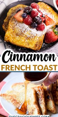 This Country Cinnamon French Toast is a classic breakfast favorite that’s simple to make and full of flavor! Made with just a few pantry staples—bread, milk, eggs, and cinnamon—it's the perfect way to start your day with a warm, sweet treat. Cooked in a little butter for a crispy, golden crust, this French toast comes together in just 20 minutes. Make this easy breakfast recipe and enjoy a cozy morning meal!