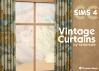 Snag these curtains as #24 on our list of retro 1970s-inspired maxis match CC. It's the perfect place to decorate your Sim's home for a 70s themed decades challenge!