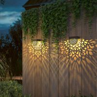 This solar deck lights is very suitable as a yard decoration and can project beautiful bohemian patterns to create a warm and comfortable atmosphere for your home. This garden light can also be used as deck, fence, garden, patio, porch, wall, railing, pathway decor. EKQ | EKQ Low Voltage Solar Powered Integrated LED Deck Light 4.0 H x 3.14 W x 3.7 D in Plastic in Black | 4" H X 3.14" W X 3.7" D | Wayfair