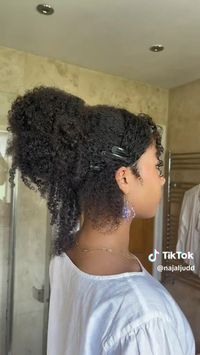 afro hair curly coily type 4 bun tutorial type 3 3a 3b 3c 4a 4b 4c black women