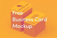 Free Business Card Stack Mockup