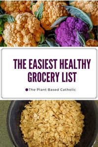 A plant based diet is comprised of fruits, vegetables, grains, beans, nuts, and seeds. So a healthy grocery list will be filled with those foods.