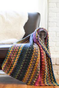 The Mountain Throw Colorful Crochet Blanket Pattern Granny - Etsy