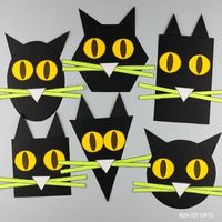 Help preschoolers and kindergartners review shapes with this fun black cat craft. Kids will create with circle, square, rectangle, triangle, oval and hexagon. The craft is great for the month of October, as part of the Halloween math activities, or for a geometry math unit. The product includes two template options:Option 1 - print directly on colored paper.Option 2 - cut out patterns and trace them on colored paper. The product includes: a list of supplies directions patterns photos of the fina