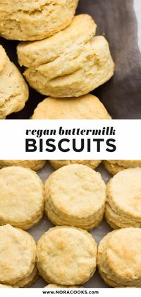 Vegan buttermilk biscuits are tall, ultra flakey and buttery! They have so many layers, and are easy to make. 