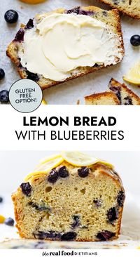 Treat your taste buds to this delicious, light, and summery Gluten-Free Lemon Blueberry Bread with Glaze. Fresh blueberries and lemons are a glorious combination that complements one another, making everything taste bright, bold, and fresh. When baked into a loaf of bread and drizzled with a lemon glaze, those flavors make for an exciting breakfast or dessert bread that you’ll be so glad you made.