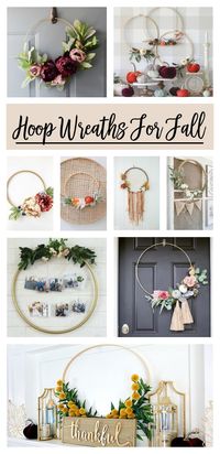 Awesome Hoop Wreath Ideas For Fall! Love so many of these.