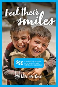 Feel the smile that your sponsorship provides to an orphan