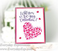 Birch Press layered Caprice Heart dies and Simon Says Stamp sentiment.