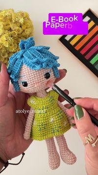 Amigurumi Doll Happy Girl Joy on Amazon⬆️⬆️