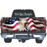 American Flag Bald Eagle Flag Stars Car Truck Rear Window Graphic Decal Sticker - 135 x 36cm