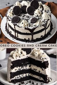 Experience pure indulgence with our Oreo Cookies and Cream Cake! Layers of moist chocolate cake filled with a velvety cookies and cream filling, topped with a decadent Oreo-infused frosting. A heavenly delight for all the cookie lovers out there! 🍫🍰 #OreoCake #CookiesandCream #myskinnyrecipes