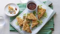 Prawn toast with quick sweet chilli sauce recipe